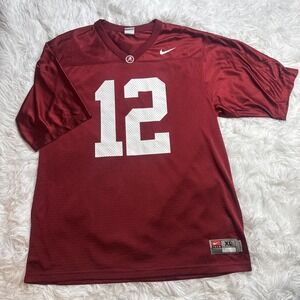 Vintage Nike Team Alabama # 12 Jersey Men's Size XL Roll Tide‎ Crimson Red Nylon